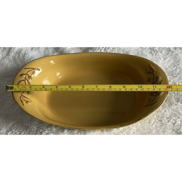 Cerutil Stoneware Oval Baking Casserole Dish Gold Color Made In Portugal 7x12” - Picture 6 of 7